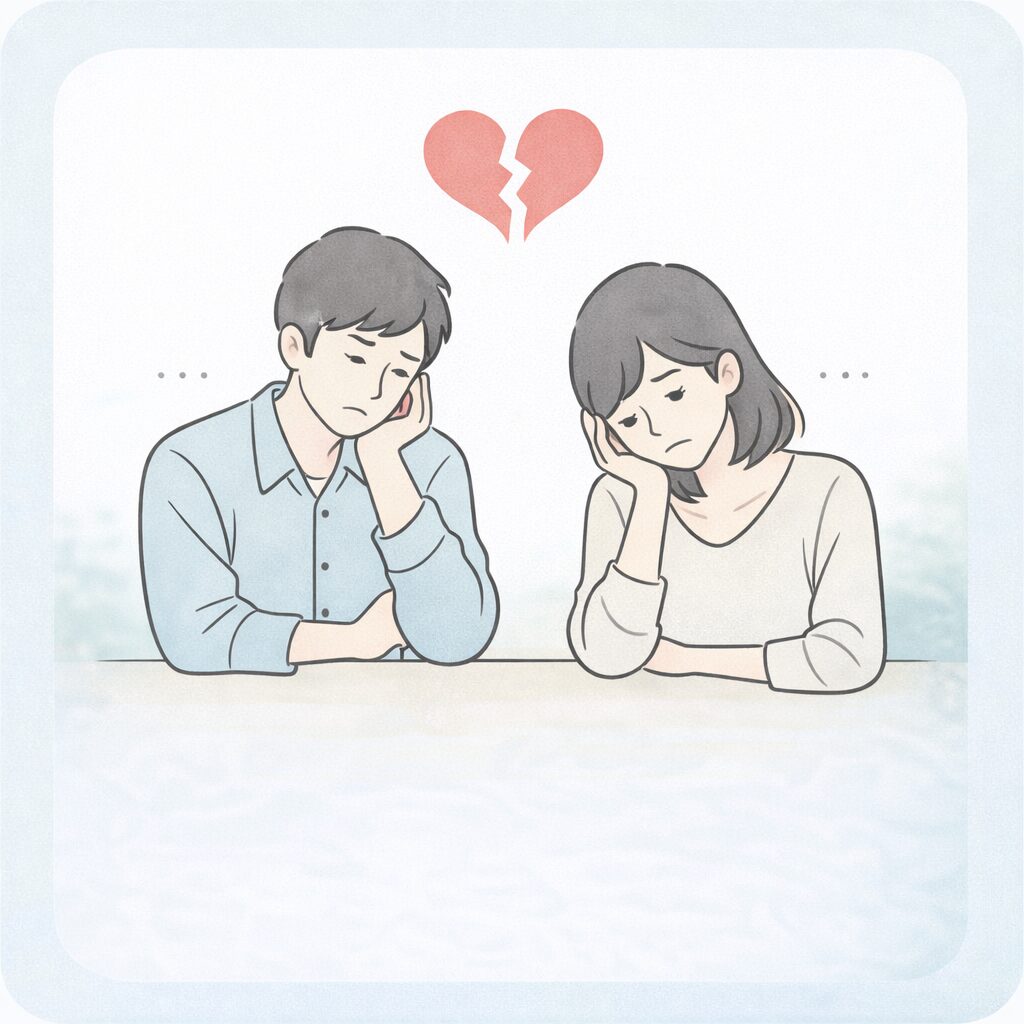 夫婦の会話がなく、気持ちが冷めてしまった